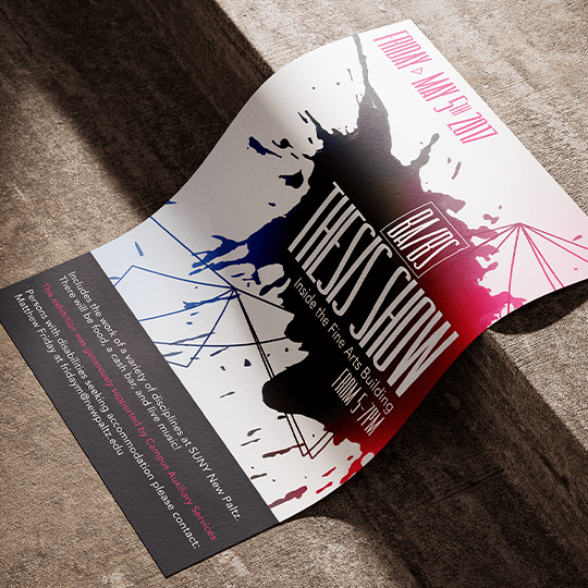 Thesis Show Poster - made by Amanda Davis