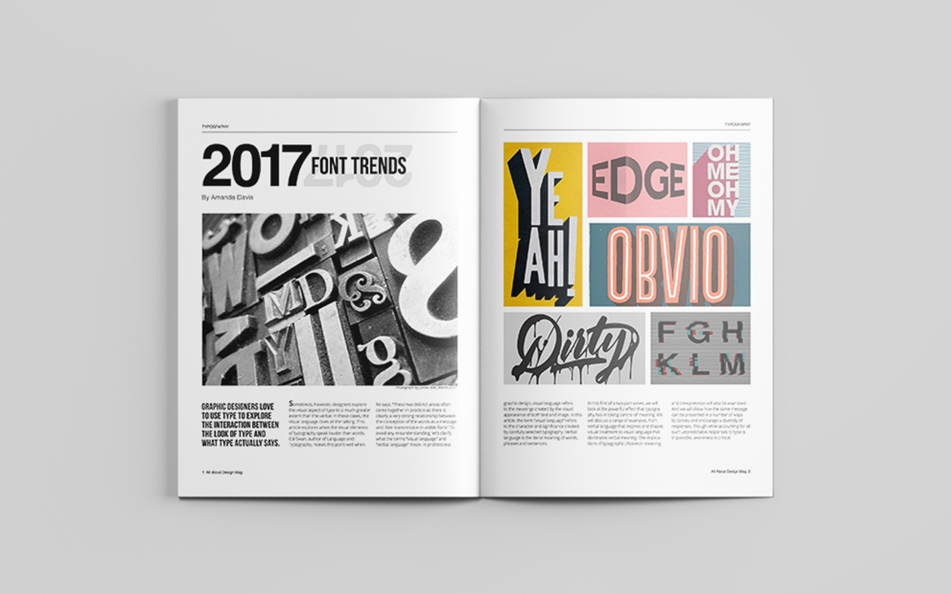 Typography - Magazine Spread - made by Amanda Davis