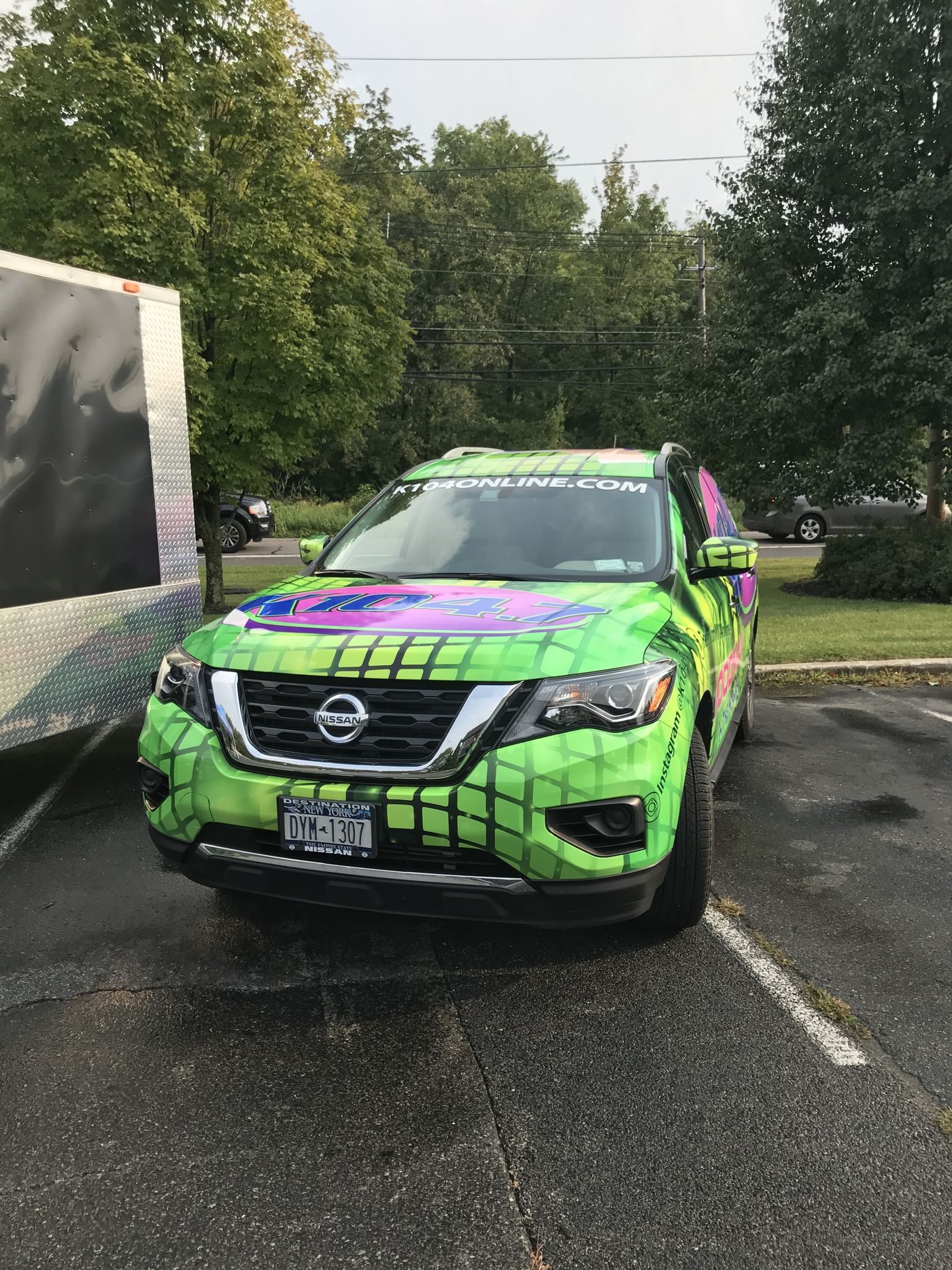 K104.7 wrapped vehicle, front angle