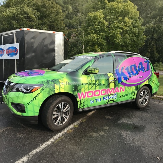 K104.7 vehicle wrap designed by Amanda Davis