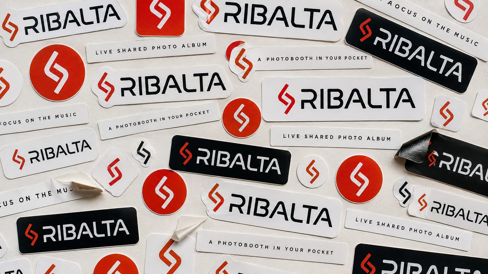 Ribalta by Mixcity brand stickers and identity collateral